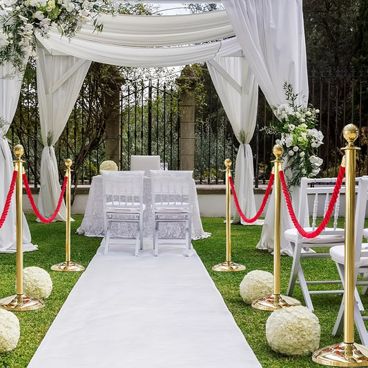 2 poteaux de guidage dorés avec cordons velours